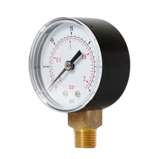 Manomètre, Manomètre en Métal de Taille Mini, Mesure de Pression pour 0-250 Psi / 0-3750 Bar