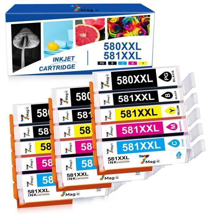 Lot De 15 Cartouches D'encre Compatibles Canon PGI530 CLI531 XL - Pour Pixma TS Série - Encre4U