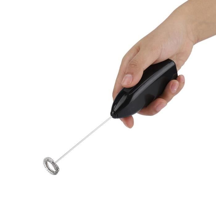 Batteur à oeufs électrique domestique Fouet mousseur à lait (noir)