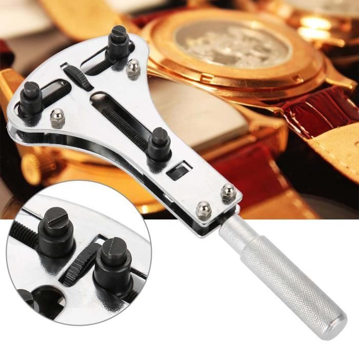 Ouvre-porte de montre clé Trousse de réparation outil professionnel pour couvercle de batterie, clé de réparation, vis, décapant