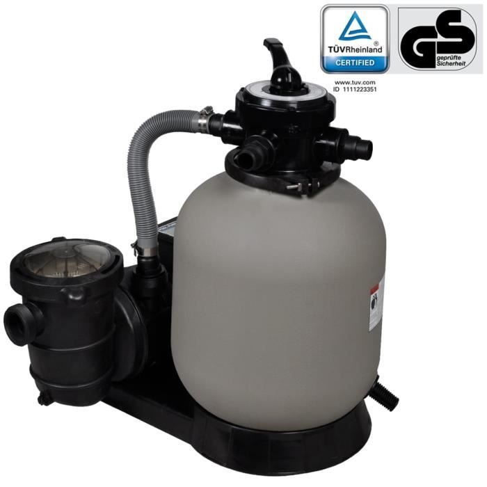 XNA Pompe à Filtre à sable et particules Cuve filtrante Pool Piscine Hors-sol Filtration - 600 W 17000 l-h HB029