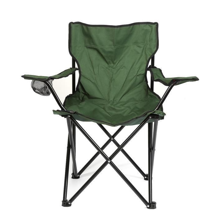 50*50*80cm Chaise Pliante Multi-fonctions Extérieur Chaise Pliante pour Camping Vert d'Armée