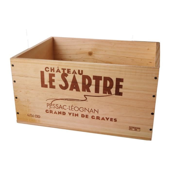 La Caisse Bois 6x75cl estampillé Château le Sartre - coffret