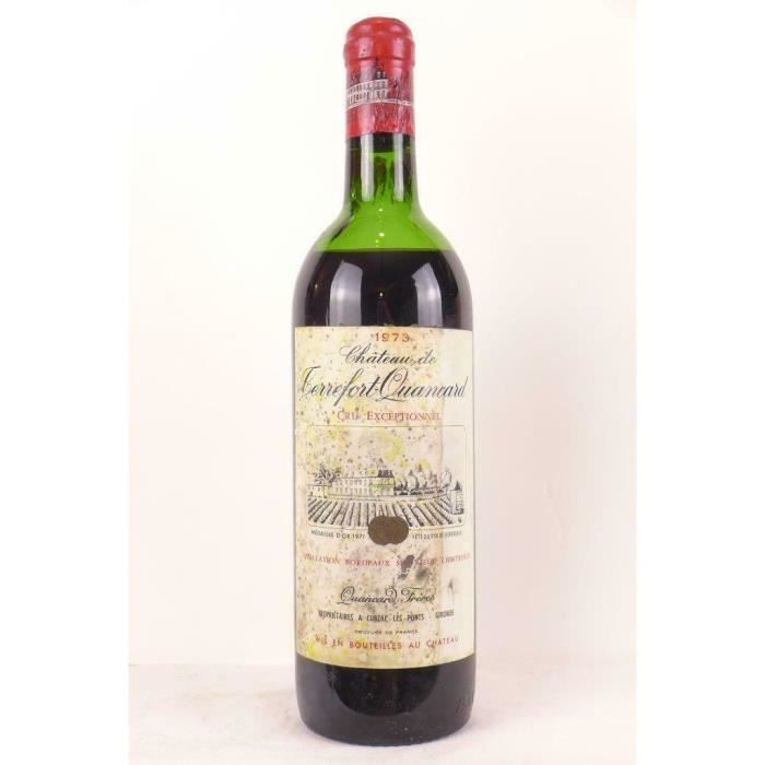 bordeaux supérieur château de terrefort-quancard (étiquette tâchée) rouge 1973 - bordeaux.