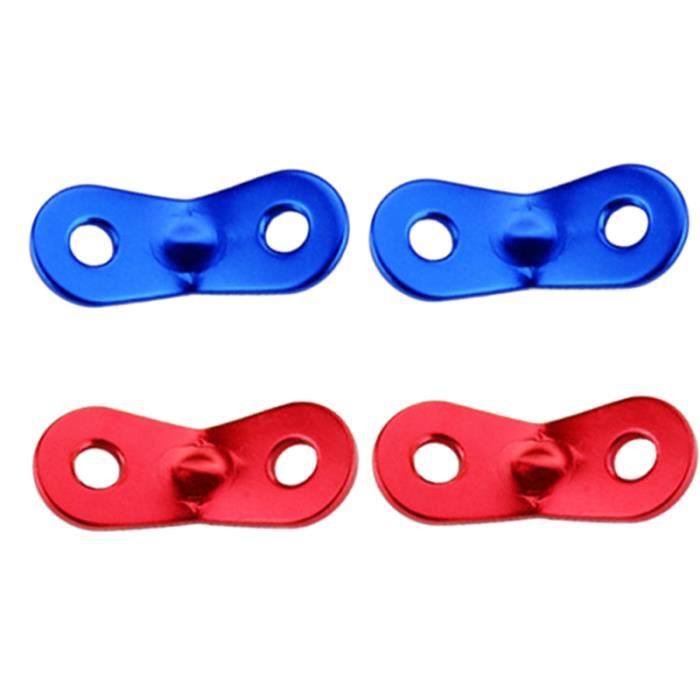 4 pièces boucles de corde en alliage d'aluminium Durable Double trous de pour tente auvent extérieur cordes Camping CAMPING TENT