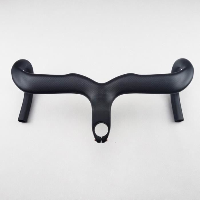 Pièce Détachée,Pas de logo vélo carbone route guidon 2019 3K brillant vélo guidon Ultra léger intégré guidon - Type Matte 400x100mm