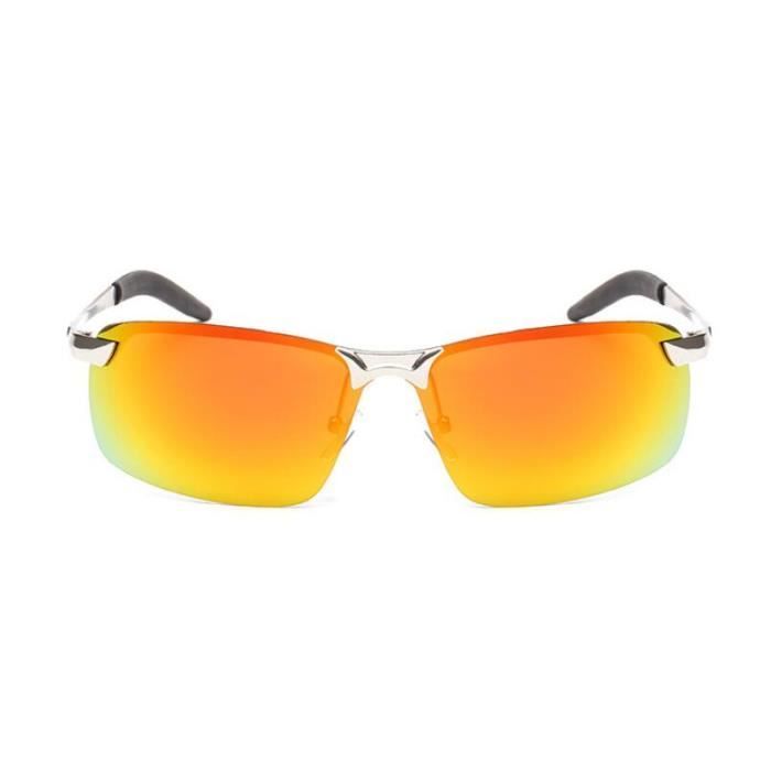 Lunettes de Soleil,Lunettes de soleil polarisées pour homme anti uv 400, miroir de conducteur de voiture, lunettes de - Type Bleu
