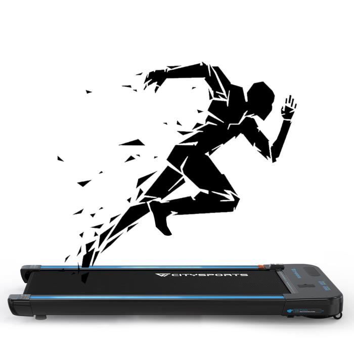 CITYSPORTS Tapis de Course Electrique Moteur 440W, Bluetooth Haut-parleurs Intégré, Vitesse Réglable, Écran LCD & Compteur de Calori
