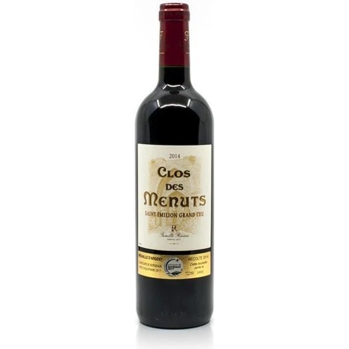Clos des Menuts AOC Saint-Emilion Grand Cru Rouge 2014 75cl