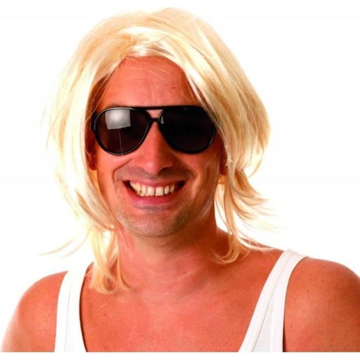 Perruque blonde surfeur homme