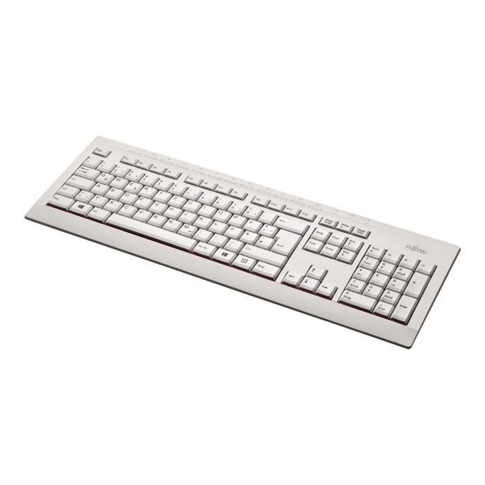 Fujitsu KB521 Clavier USB farsi - persan Gris marbré pour Celsius J580, M770, R970, W570, W580 ESPRIMO D538-E94, D556,…