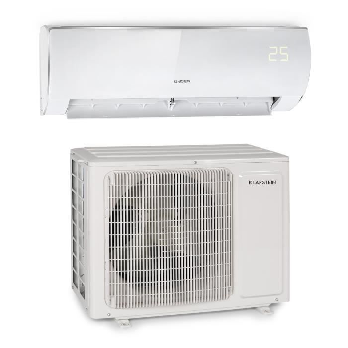 Klarstein Windwaker Eco Climatiseur split réversible - débit d´air 680 m³/h - 12000 BTU/h (3516W) - classe A++