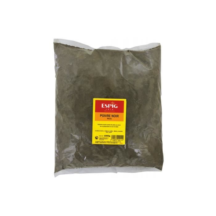 Poivre noir moulu - 1kg