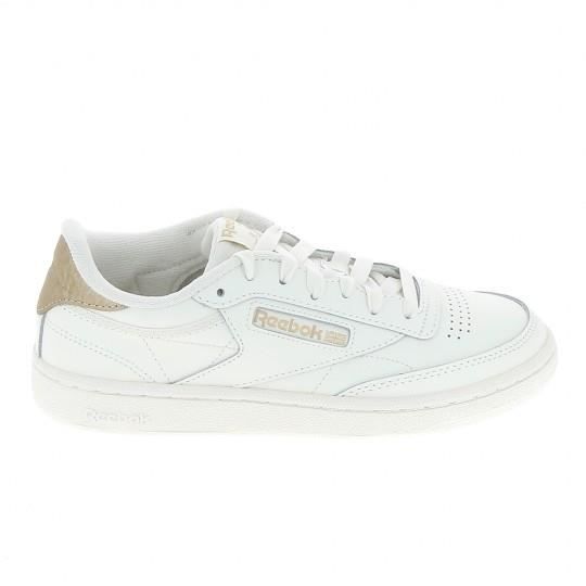 Baskets Mode Sneakers Femmes Reebok Club C 85 Chalk Or
