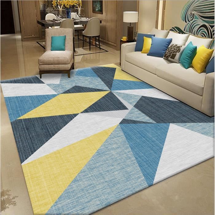CR Tapis rectangulaire,120x160cm(longueur x largeur), Motif formes géométriques