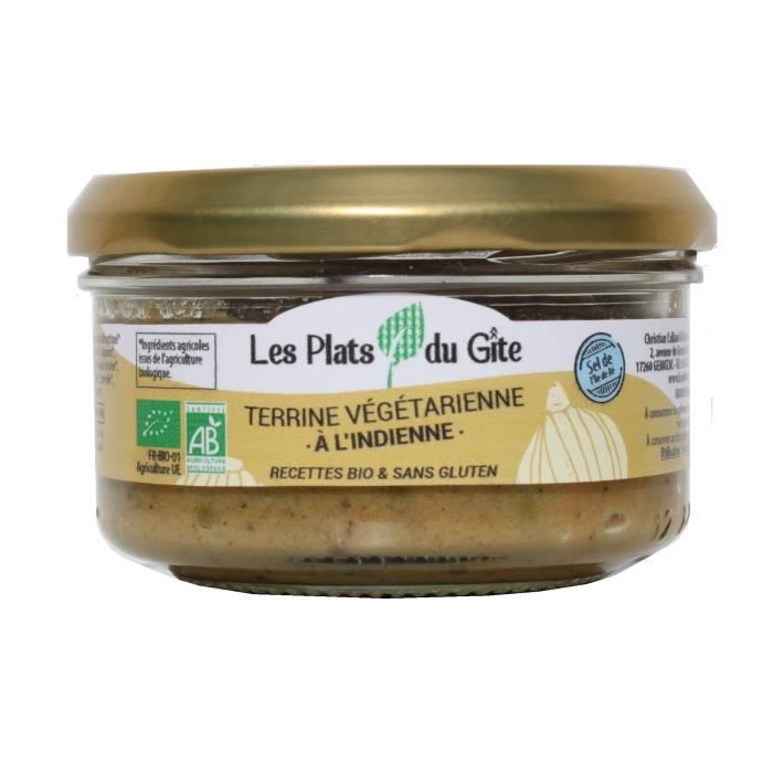 LES PLATS DU GITE Terrine Végétarienne à l'Indienne - Bio - Végan - 120 g