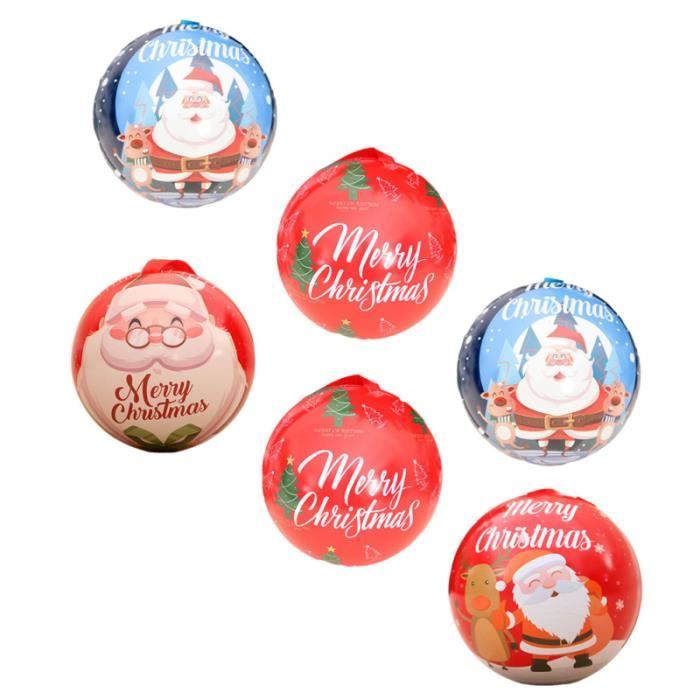 6pcs boules de Noël suspendues ornement pour choîtiers de chocolat au à la maison bonbons cremeux confiserie chocolat