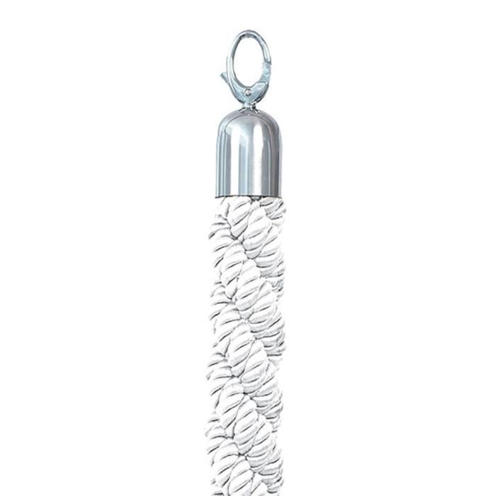 Corde tressée blanche embout chromé - RS-CLRP-CHWT 4 Nylon, Métal