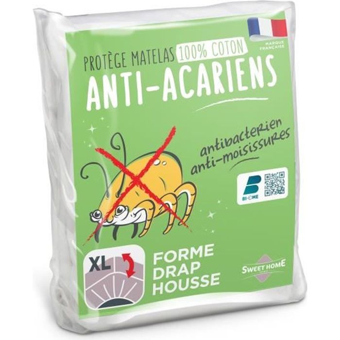SWEETHOME Protège-matelas 100% coton - Anti-acariens - 90x190 /200 cm