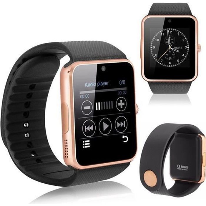 SHOP-STORY - Smartwatch Montre Connectée Compatible tous Smartphones Android - Version Or Rosé