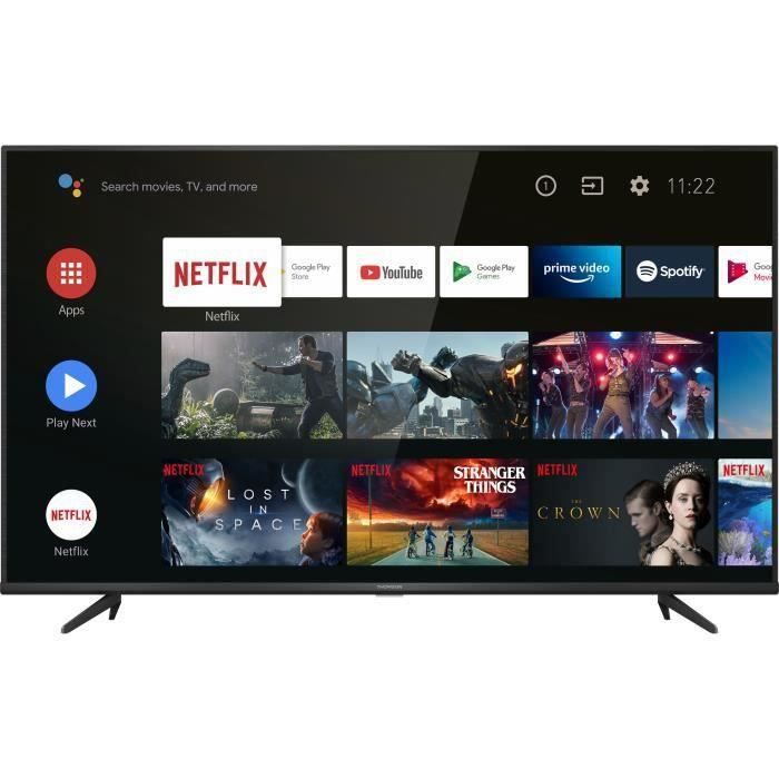 THOMSON 65UG6420 - TV LED 65'' (164cm) - UHD 4K - HDR10 - Android TV 9.0 - Dolby Audio - 3xHDMI - 2xUSB - Noir
