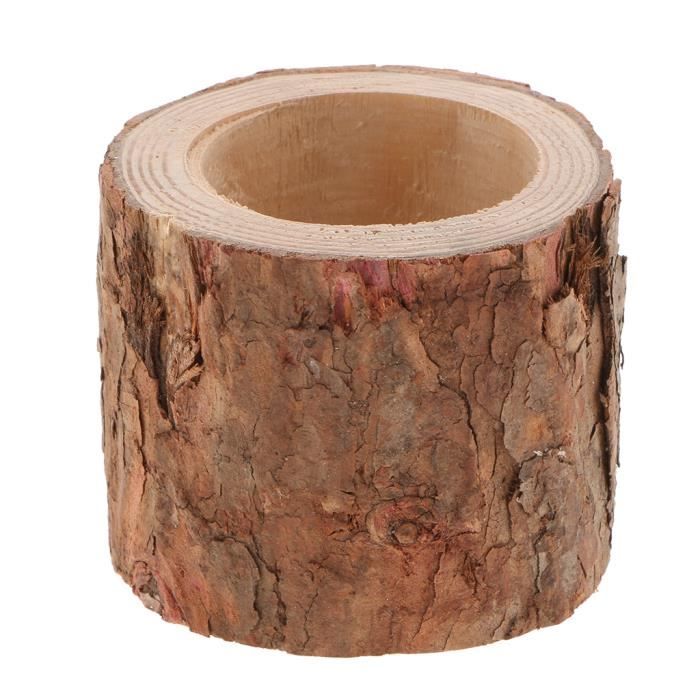 Bougie Naturelle Bougeoir En Bois Chauffe-plat Candélabre S