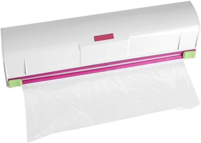 Distributeur Film Alimentaire Avec Coupe-Glissière - Ventouse Incluse - 37x6,5 Cm