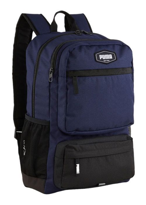 PUMA Sac à dos bleu foncé noir pour femme et homme Deck Backpack