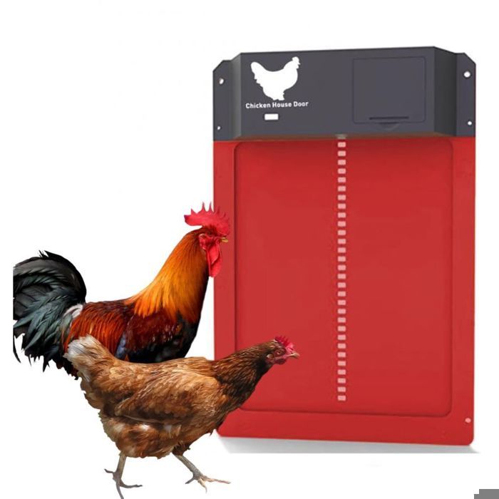 Comparer les prix de Porte Automatique - LARGEIGHT - Poulailler - Capteur de Lumière - Étanche - Induction à Pile
