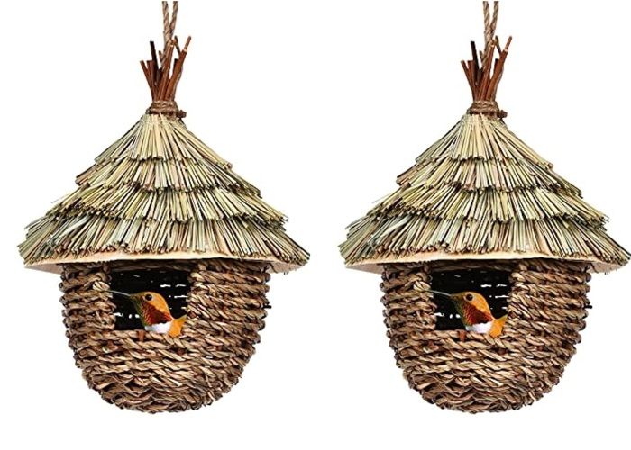 Comparer les prix de 2 pièces Nid doiseau maison colibri pour lextérieur suspendu perchoir pochettes pour oiseaux pour décoration de jardin
