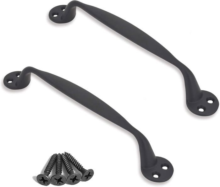 Lot De 2 Poignées De Porte à Ventouse - Pour Baie Vitrée, Verre De Salle De Bain Armoire Tiroir Forte Adherence Noir 98210177