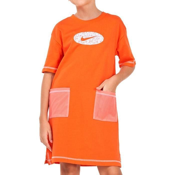 orange nike dress Nike Essentials T-shirt dress in orange