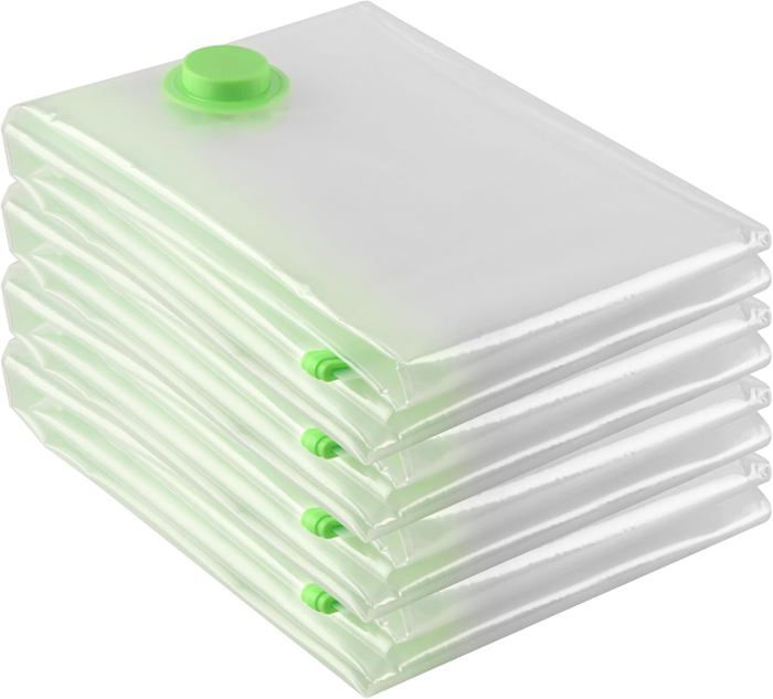 SilverRack Lot De 4 Sacs Sous Vide Pour Couettes - 80 X 100 Cm - Rangement Économie D'Espace Vêtements Et Couvertures