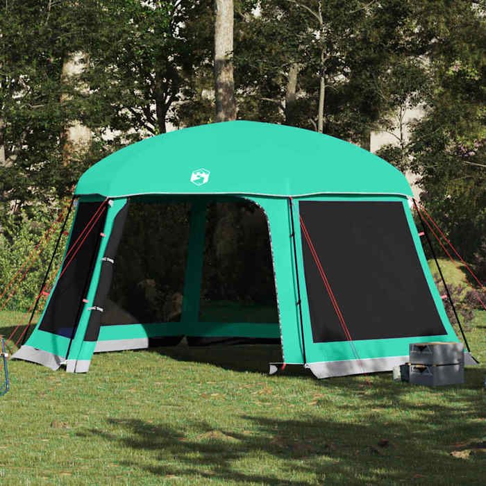 vidaXL Tente piscine toit amovible parois maille vert deau 512x458