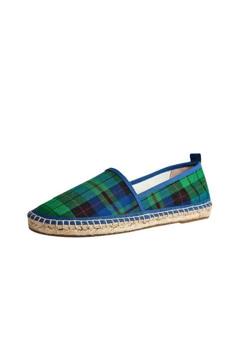 TALAMANTRA Espadrilles Femme - TALAMANTRA - Carreaux Bleu-Vert - Taille 36 - Confort Optimal - Élégance Chic