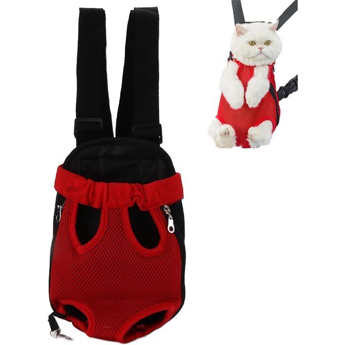 Meilleurs prix pour Sac Transport ChatSac à Dos Mains Libres à Sangle RéglablePas de Tension aux EpaulesMaille Respirante Porte Chat
