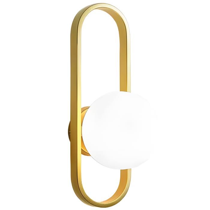 Applique Murale Toolight App1756-1W Spot Murale Or Brossé Blanc 17X14X34Cm