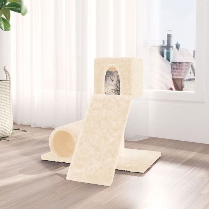Meilleurs prix pour Petit prix Arbre à chat - Planche à Gratter - avec griffoir en sisal Crème 59 cm(214368）