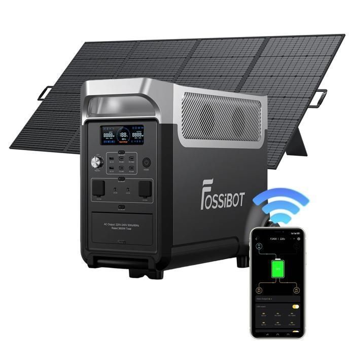 FOSSIBOT F3600PRO 3840Wh 3600W Portable Générateur Electrique LFP Centrale Électrique - Garantie de 5 ans + SP420 Panneaux Solaires