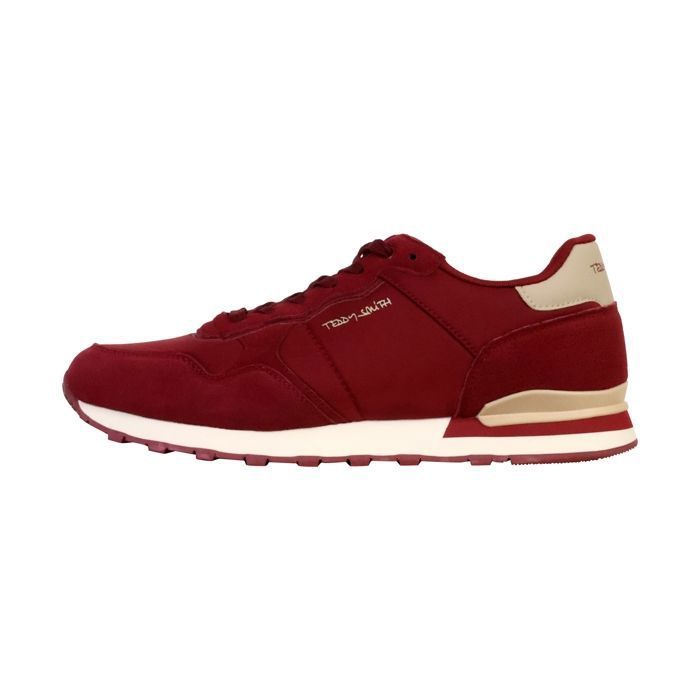Teddy smith Basket Cuir Teddy Smith - Bordeaux