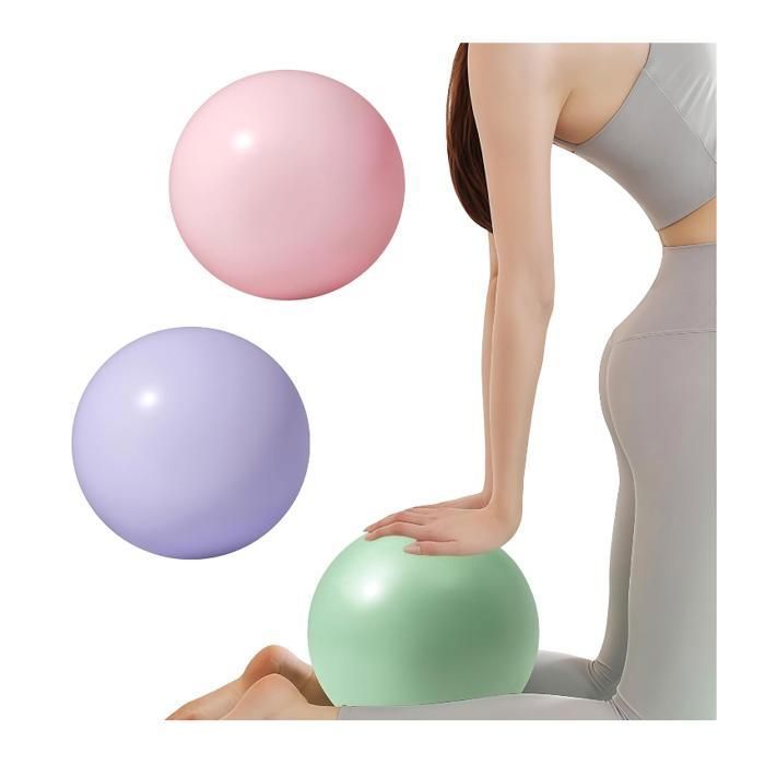 SENLINLIN Lot De 3 Balles De Pilates 25 Cm – Douces, Antidérapantes Et Trop Mignonnes (rose, Violet, Vert)