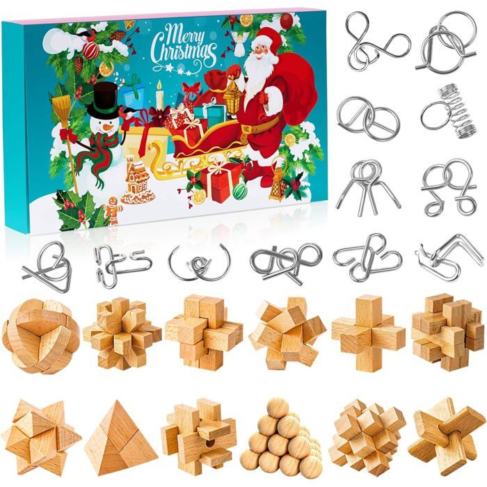 Calendrier De L'Avent Pour Enfants, Puzzle En Métal, Calendrier De L En Metal Calendrier De Avent Pour Enfants Et Adultes Calendrier De Avent 24 Jours 97634586