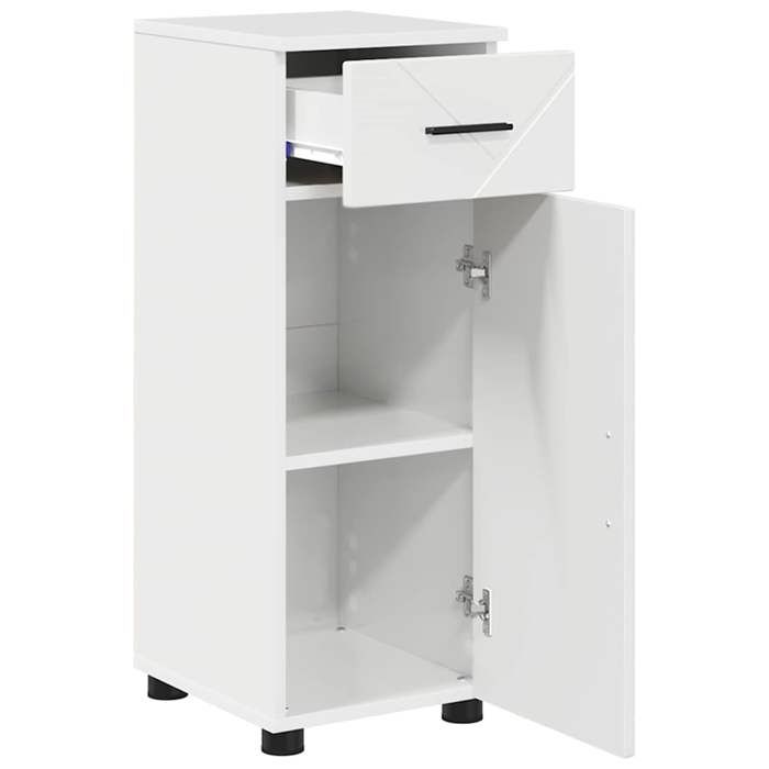 Moderne Cabinet de salle de bain SOLOMOON ARMOIRE WC Blanc brillant 30x35x80 cm MM1110