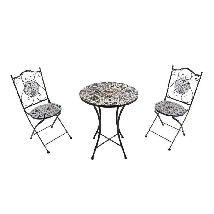 AXI Amélie Table et Chaise Bistrot 2 Chaises 1 Table Ensemble Bistro Extérieur - Bleu Clair Salon de Jardin Bistrot Table AXI Amélie Table et Chaise Bistrot 2 Chaises 1 Table Ensemble Bistro Extérieur - Bleu Clair Salon de Jardin Bistrot Table