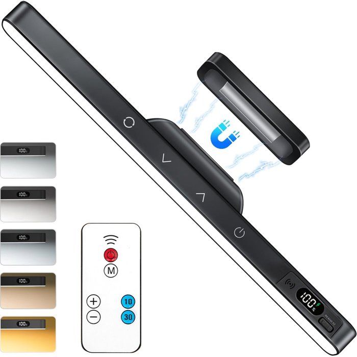 Barre lumineuse rechargeable avec télécommande - Lampe de maquillage à 120 LED réglable en 5 couleurs - Batterie 2000 mAh
