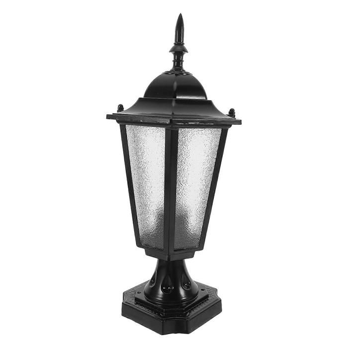 Abat-jour extérieur pour lampadaire moderne en aluminium et verre pour 1 lanterne pilier.