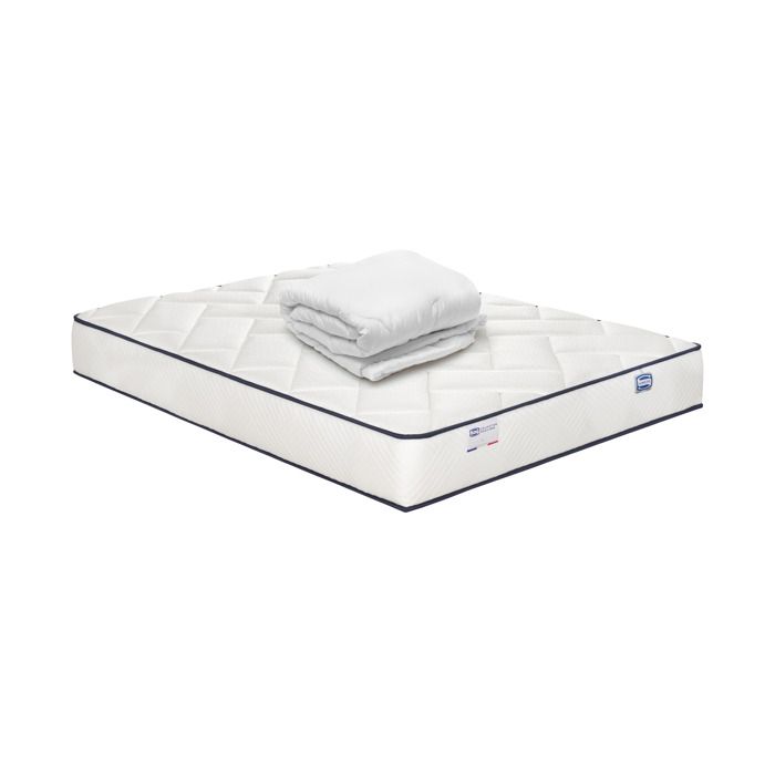 Matelas à ressorts ensachés - Simmons - EVIDENT - 140x190 cm - Soutien ferme - Accueil tonique - H23 - Couette incluse