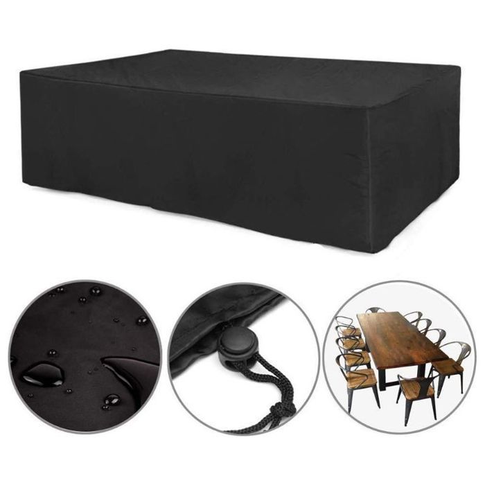 Housse extérieure rectangulaire pour meubles de jardin table chaises canapé imperméable 123x61x72 Housse extérieure rectangulaire pour meubles de jardin table chaises canapé imperméable 123x61x72