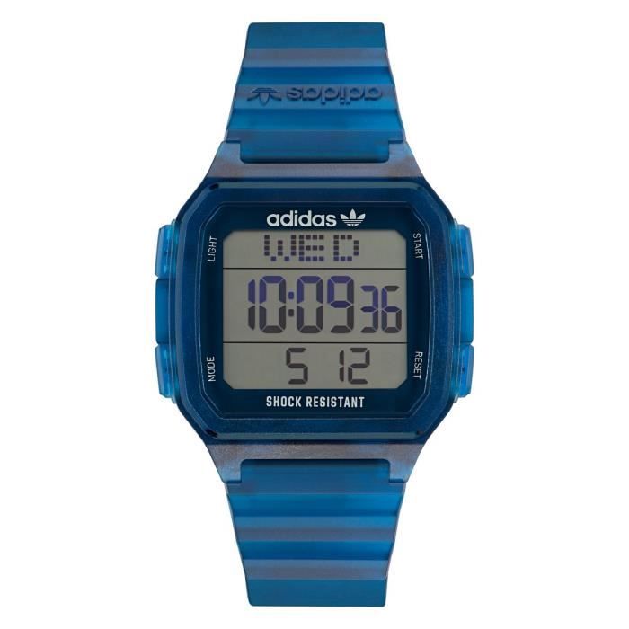 Montre - ADIDAS ORIGINALS - AOST22552 - Plastique Bleu - Digital - Résistante à leau 5 bar