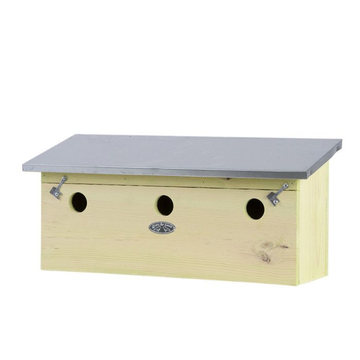 Meilleurs prix pour Nichoir pour moineaux - animallparadise 17 - Horizontal - Bois pin et zinc - Marron - Petit - Oiseau sauvage